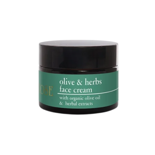 olive and herbs face cream Drėkinamasis, maitinantis naturalus veido kremas - Olive and herbs cream