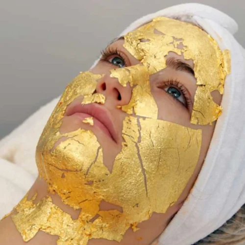 91 Aukso lakštai Golden Line terapijai - Golden Line Mask 24k Gold Foil