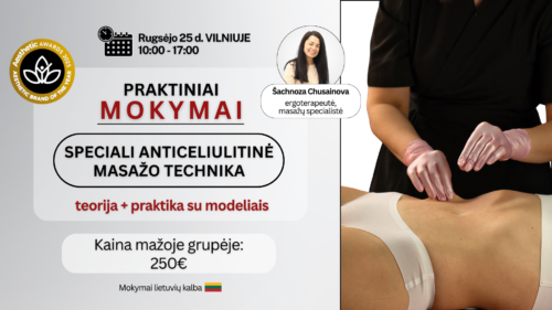 Praktiniai MOKYMAI: Speciali anticeliulitinė masažo technika