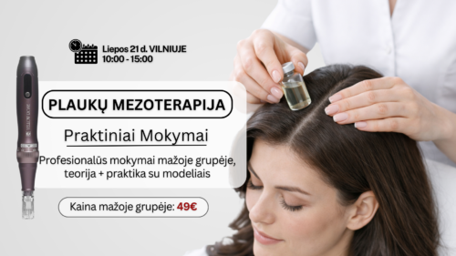 Plaukų Mezoterapijos praktiniai MOKYMAI
