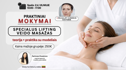 Praktiniai MOKYMAI: Specialus lifting veido masažas
